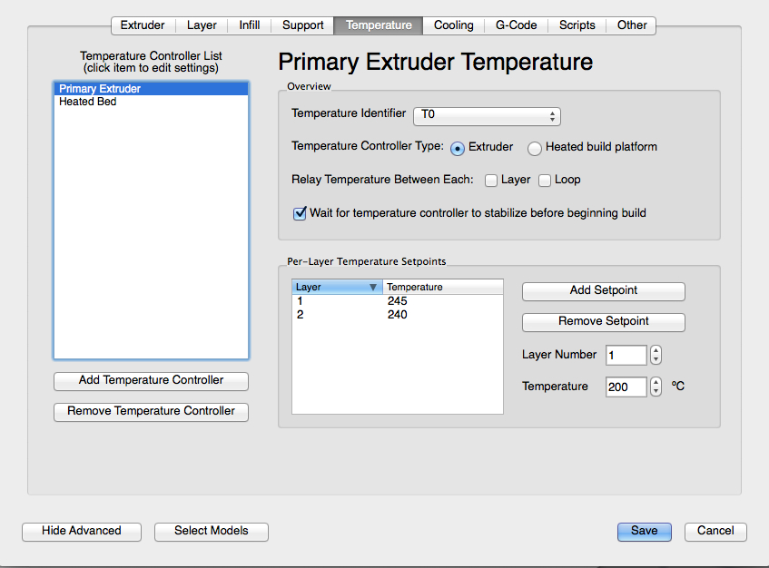 temperature tab